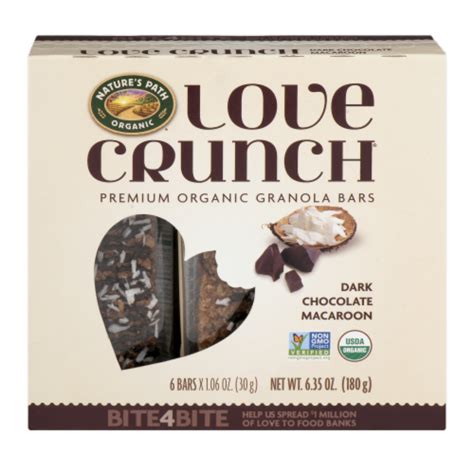 Nature S Path Organic Love Crunch Dark Chocolate Macaroon Bars Ct