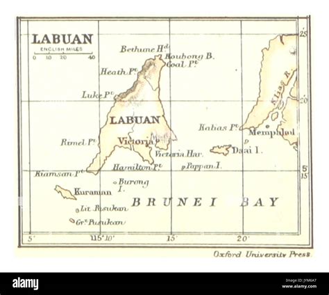 Map of Labuan (1888 Stock Photo - Alamy