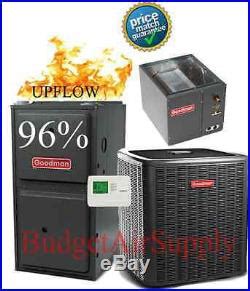 New Ton Electric 2 Ton Goodman 14 Seer 96 60K BTU Gas Furnace UPFLOW