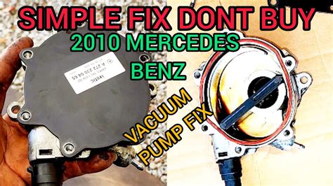 How To Fix Vacuum Pump Leak On A 2010 Mercedes Benz C300 DIY YouTube