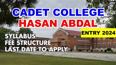 Cadet College Hasan Abdal Admission 2024 Cadet College Hasan Abdal