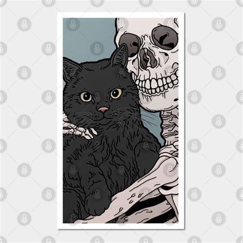 Skeleton With Cat By Pandora Wish Arte De La Esquel Tica P Steres