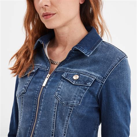 Veste En Jean Cintr E Zipp E Mosquitos Denim Double Stone Femme La Halle