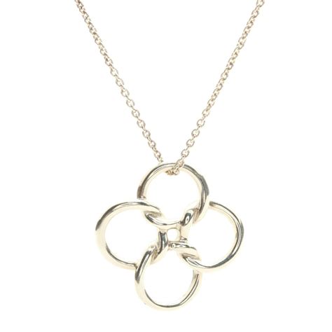 Elsa Peretti For Tiffany And Co Quadrifoglio Sterling Silver Pendant Necklace Ebth