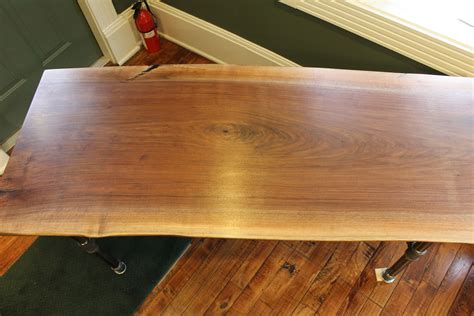 Custom Black Walnut Slab Desk By I Mobili Inc