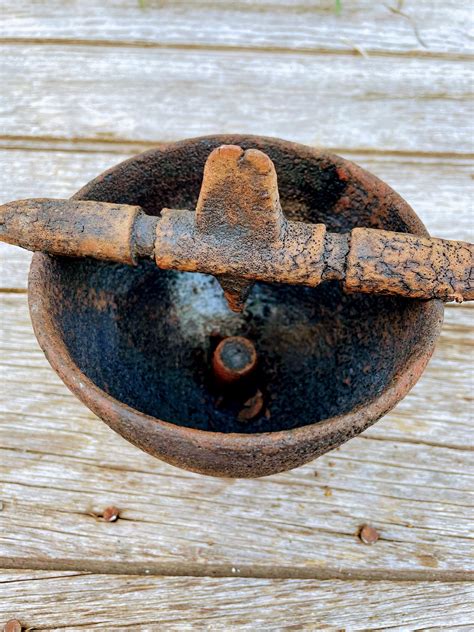 Vintage 80s Volcanic Burnt Glaze Drying Bowl Pottery Sculpture Shop