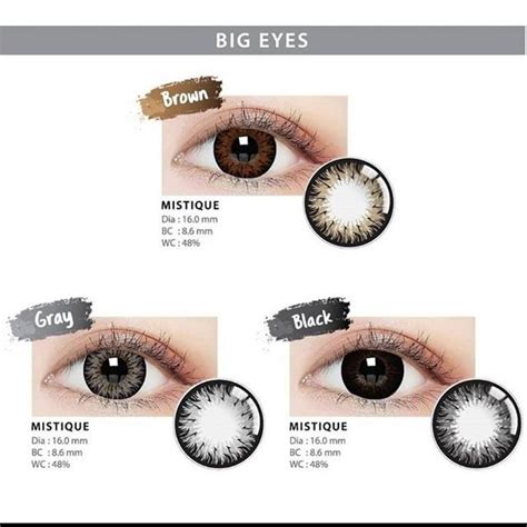 Jual SOFTLENS MISTIQUE LIVING COLOUR Big Eyes 16 Mm Hitam Pekat By