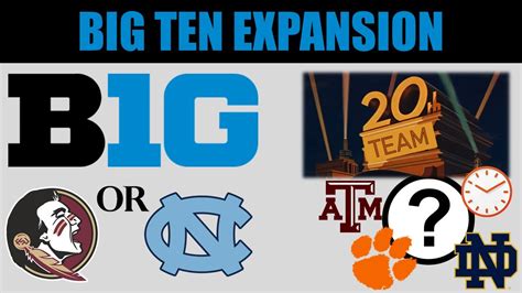 Do Fsu Or Unc Have Invites To The Big Ten Who Is The Th School Big