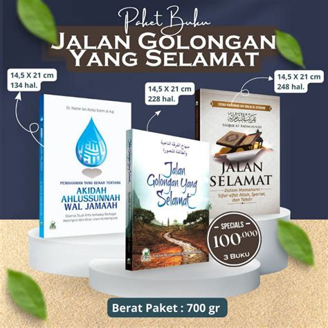 Jual Paket Buku Islami Paket Buku Jalan Golongan Yang Selamat 3 Buku