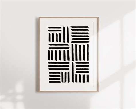 Minimalist Wall Art Horizontal And Vertical Lines Abstract Lines