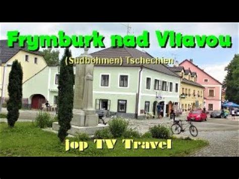 Rundgang durch den kleinen Ferienort Frymburk nad Vltavou Südböhmen