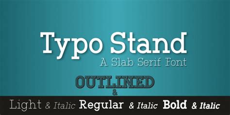 Typo Stand Slab Serif Font Download Fonts