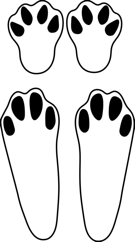 Cute Rabbit Footprints Isolated Illustration On A White Background Vector Illustration