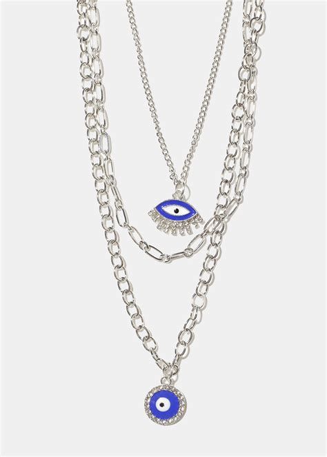 Layered Evil Eye Necklace – Shop Miss A