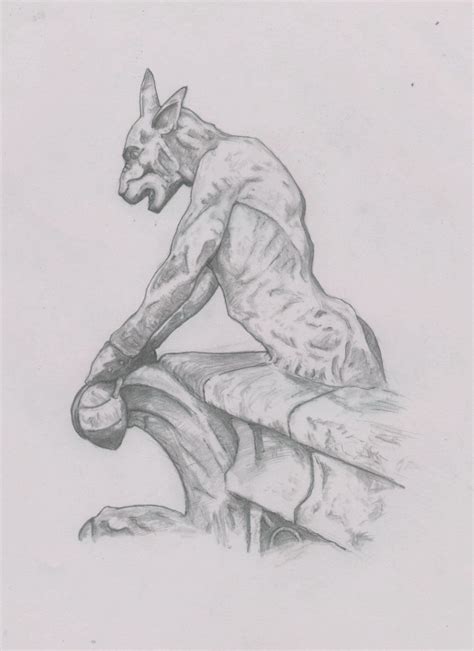 Notre Dame Cathedral Gargoyles Drawing