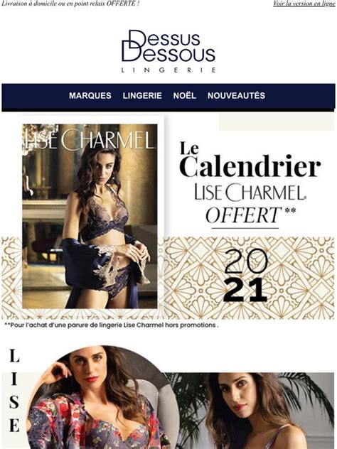 Dessus Dessous Le Calendrier Lise Charmel 2021 Offert Milled