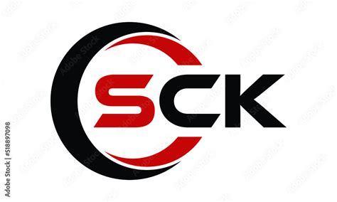 Sck Three Letter Swoosh Logo Design Vector Template Monogram Logo