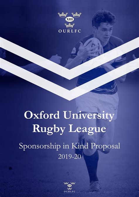 Oxford University Rugby League Fc Sponsorship Brochure 2019 20 By