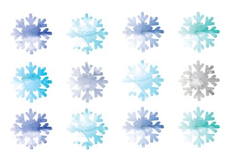 Vector Watercolor Snowflakes 101697 Vector Art at Vecteezy