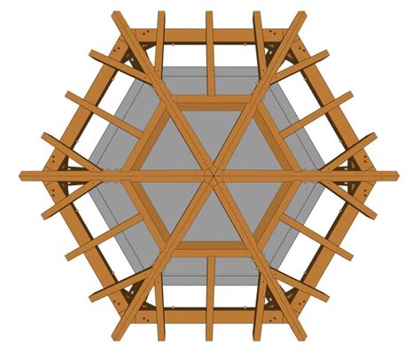 Hexagonal Pergola Plan Timber Frame Hq