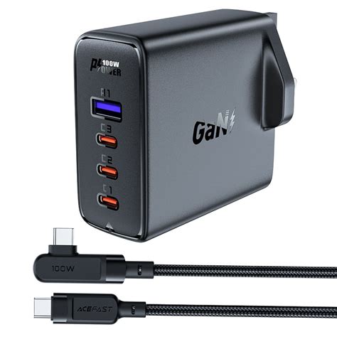 Fast Charge Wall Charger A40 PD100W GaN 3xUSB C USB A UK I ACEFAST