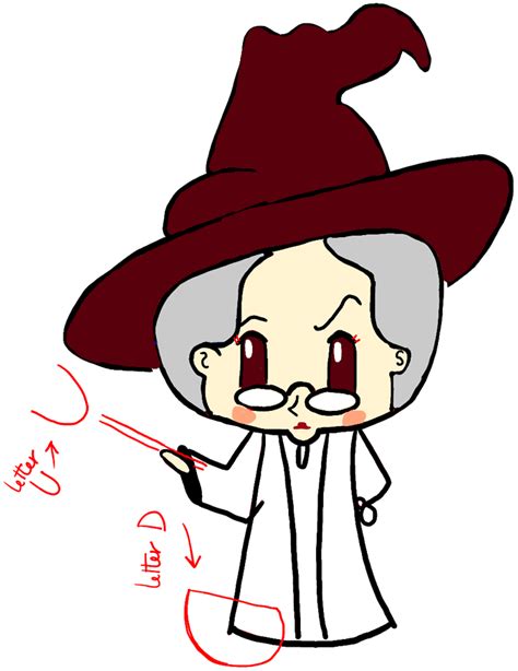 How to Draw a Cute Chibi Professor McGonagall and Cat from Harry Potter ...