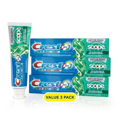 Crest Premium Plus Scope Healthy Toothpaste Minty Fresh 52 Oz 3