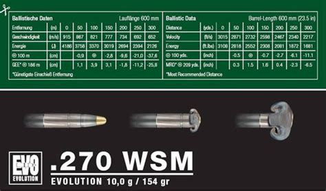 Rws Calibres 270 Win Et 270 Wsm Chassons