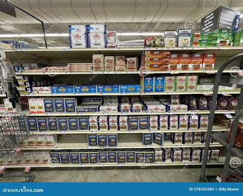 Food Lion Grocery Store Interior Boxed Pasta Section Editorial Stock