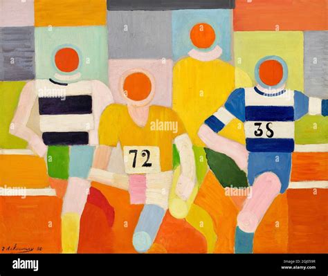 Robert Delaunay 1885 1941 Les Coureurs 1930 Stock Photo Alamy