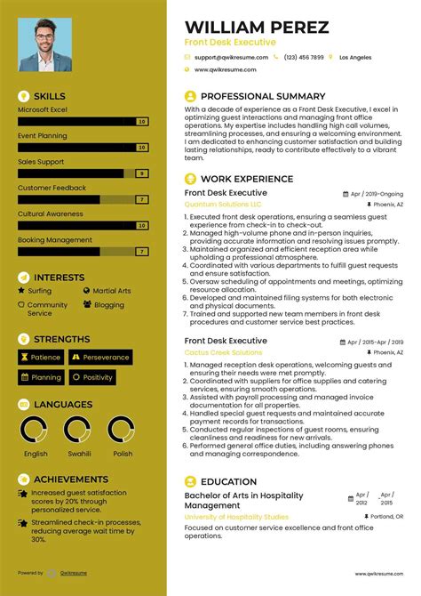10+ Front Desk Executive Resume Samples & Templates for 2026