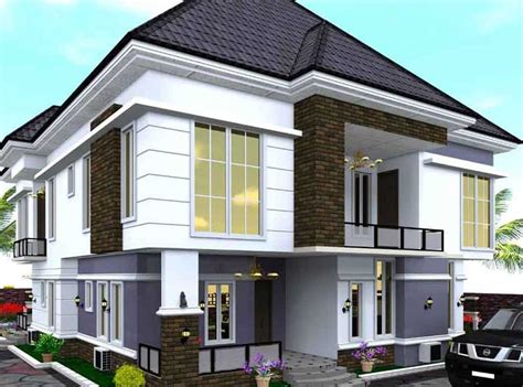 Contemporary 5 Bedroom Duplex House Design With Pentfloor