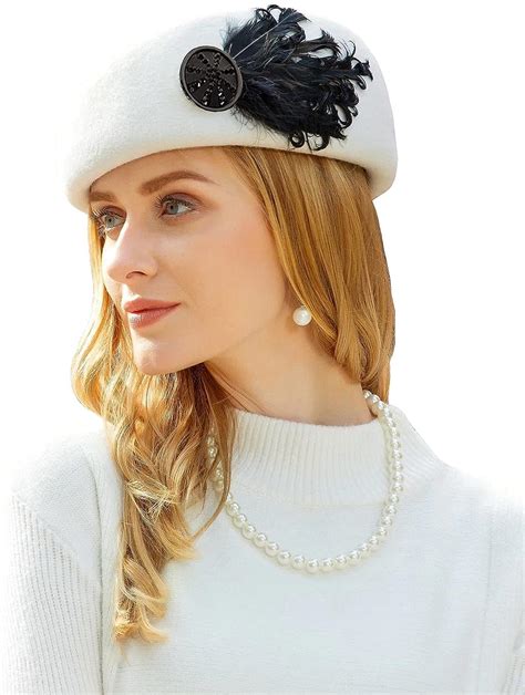 Oridoor Women Vintage Wool Felt Flowers Bucket Cloche Bowler Hat Church Wedding Dress Fascinator