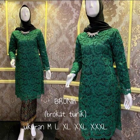 Jual Bisa Cod Set Kebaya Brukat Modern Tunik Brukat Kebaya Tunik