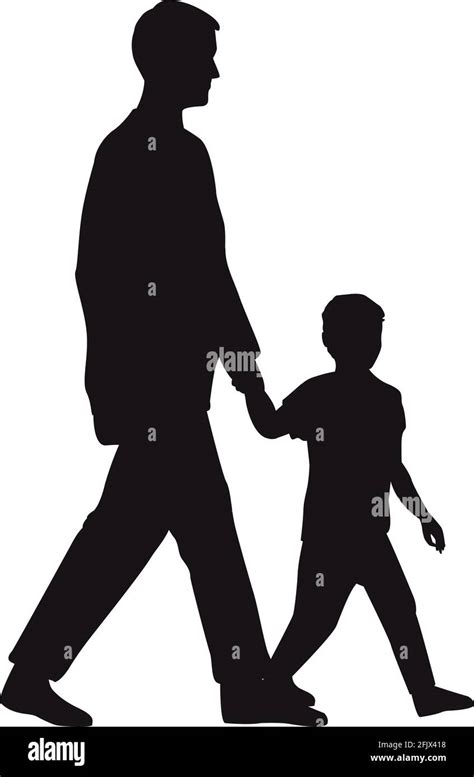 Father Walking With Son Stock Vector Image And Art Alamy