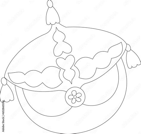 Wau Bulan Malaysias National Symbols Coloring Page Line Drawn Kite