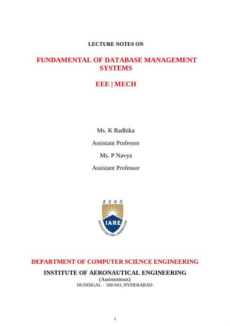 (PDF) FUNDAMENTAL OF DATABASE MANAGEMENT SYSTEMS EEE | … · Ramez Elmasri, Shamkant B. Navathe ...