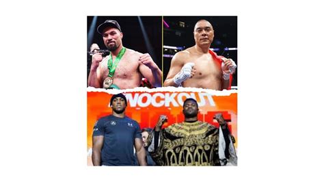 Francis Ngannou Vs Anthony Joshua Zhilei Zhang Vs Joseph Parker