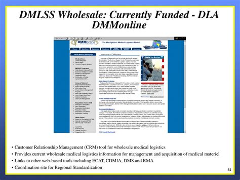 Ppt Defense Medical Logistics Standard Support Dmlss Powerpoint