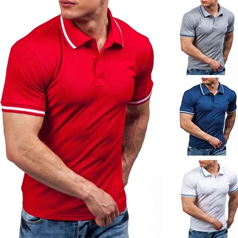 Hot Sale New 2019 Fashion Brand Men Polo Shirt Solid Color Short Sleeve Slim Fit Shirt Men