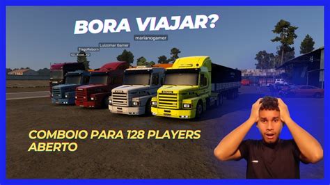 EURO TRUCK SIMULATOR 2 COMBOIO 128 PLAYERS MAPA AMERICAN BRASIL YouTube