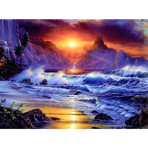 Beautiful Sea And Sky 5d Diy Paint By Diamond Kit Original Paint By Diamond