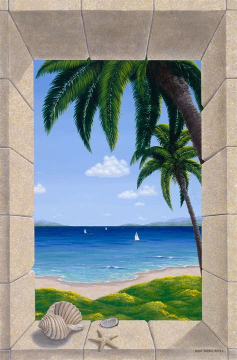 Hawaiian Fantasy With Shells Mural By Dina Farris Appel Murals Your