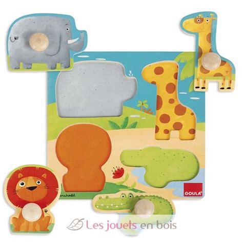 Encastrement Animaux Sauvages Goula Puzzle Premier Ge