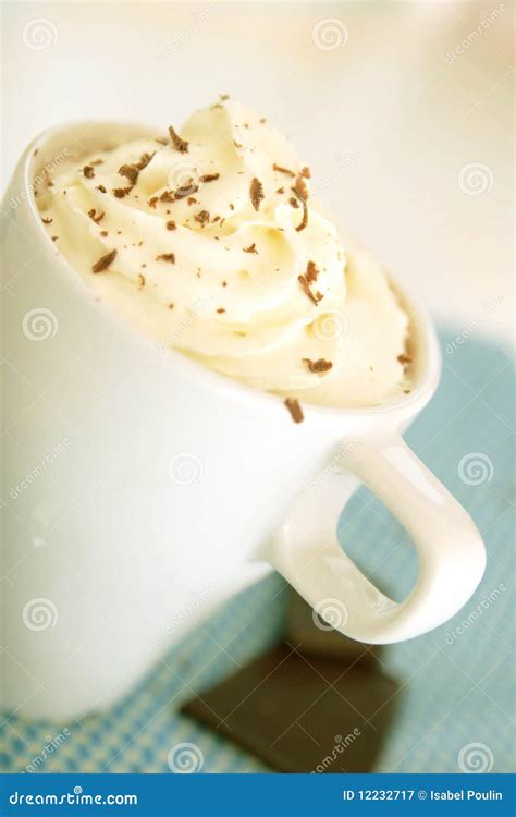 Whipped Cream On Hot Chocolate Stock Image Image Of Coffee Whip