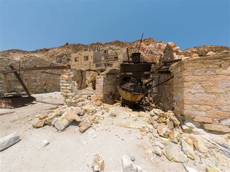 Old Sulphur Mines In Milos Island Stock Image Image Of Island Greece