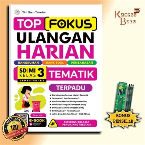 Jual Buku Kurikulum Merdeka Top Fokus Ulangan Harian Tematik SD MI