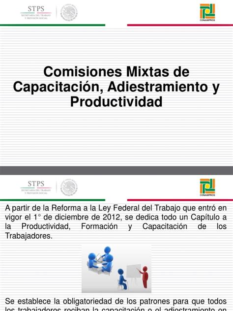 Comisiones Mixtas De Capacitación Adiestramiento Y Productividad Pdf