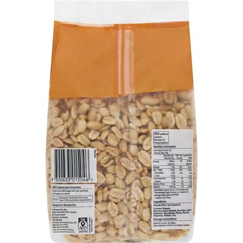 Woolworths Peanuts Roasted And Salted 750g Pack Woolworths