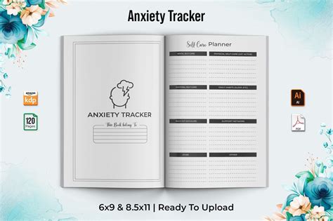 Editable Kdp Anxiety Tracker Log Book Graphic By Mondolsgraphic · Creative Fabrica